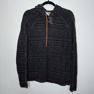 Carbon2Cobalt Men’s Geometric Textured Hoodie Gray Size Medium